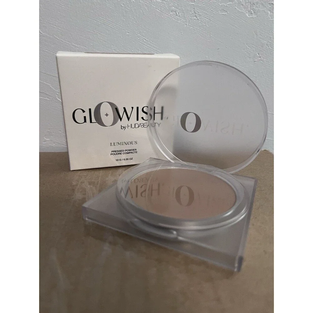 Huda Beauty GloWish Luminous Pressed Powder- 08 Tan- Full Size NIB